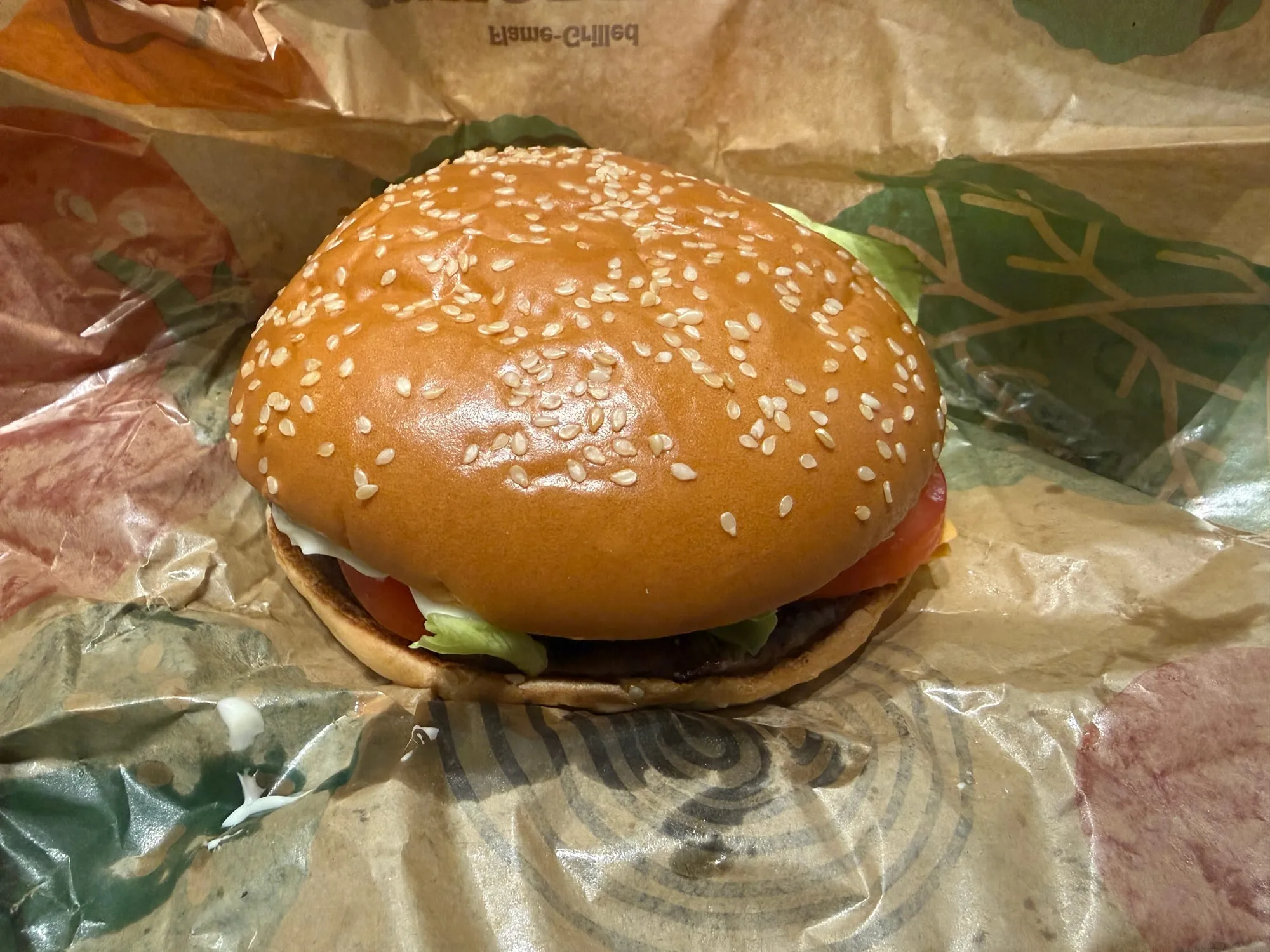 はじめてのバーガーキング。ワッパーチーズの大きさに驚いた日